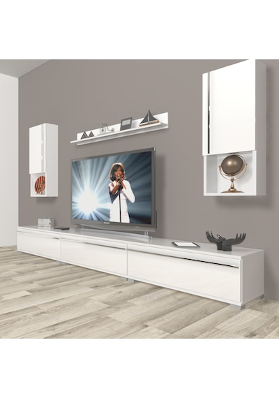 Decoraktiv Eko 270ta Mdf Tv Ünitesi Tv Sehpası Parlak Beyaz