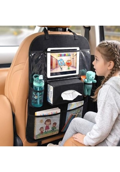 Araç İçi Koltuk Arkası Organizer Koruyucu Kılıf Eşya Düzenleyici Tablet Tutucu Organizer Tek Ebat Genel