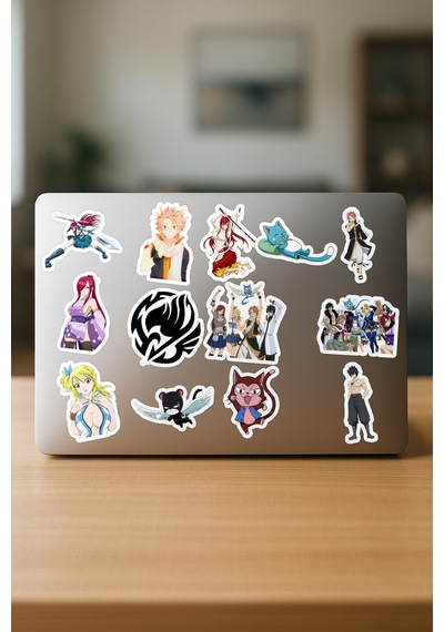 Fairy Tail Anime Sticker Paketi 20 Adet Sticker Çok Renkli