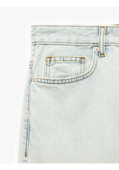 Koton Loose Straight Fit Denim Pantolon - Loose Straight Fit Jeans Açık İndigo 5sam40022nd Açık İndigo