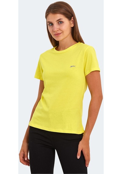 Slazenger KORNELI I Kadın Slim Fit Sarı Tişört