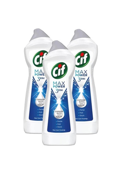 Cif Krem Max Power 3 Etkili Mavi Çam Yüzey Temizleyici 3 x 450 ML