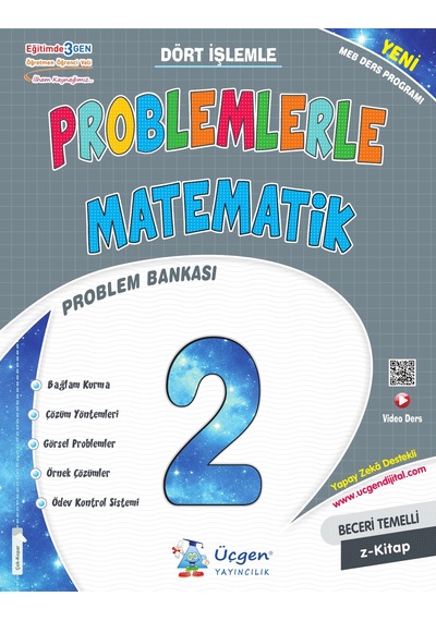 2.sınıf - Üçgen Süper Üçlü Tüm Dersler + Oku Anla + Problemler+hediye Smiling Practice