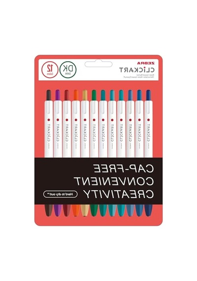 Zebra Clıckart Market Pen Dk 12 Lı Set 124-Pembe