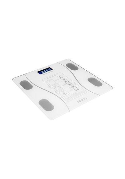Asonic Bs260 Beyaz 2-aaa Pil Dijital Bluetooth Baskül Sensör-temperli Cam-otomatik Sıfırlama