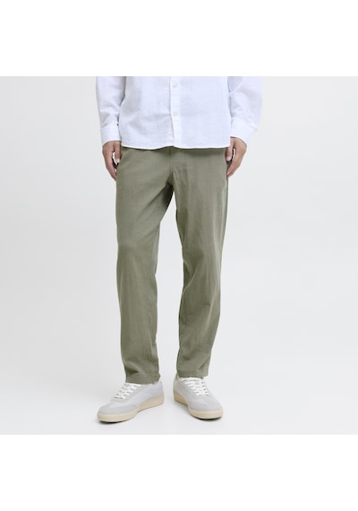 Jack & Jones Erkek Keten Karisimli Chino Pantolon - Ace - 12229699 Agave Green