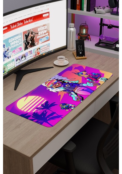 Brawlhalla Kaymaz Dikişli Kauçuk Oyuncu Mousepad V4 - 70x30 Xl Gaming Mouse Pad Fare Altlığı
