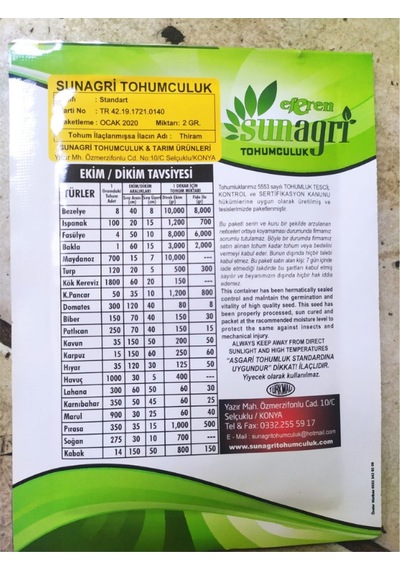 4 Adet Kara Kabak Tohumu