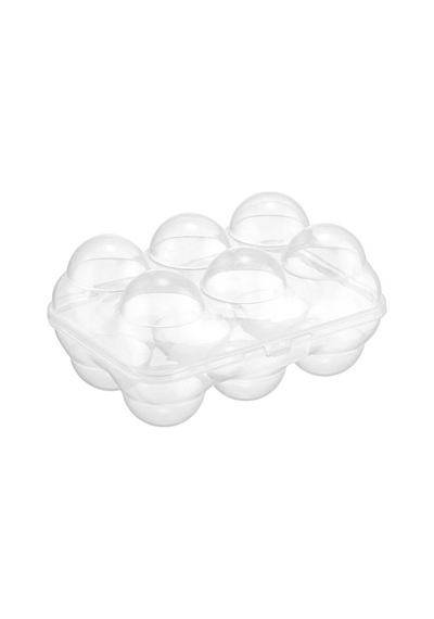 6 Bölmeli Yumurta Saklama Kutusu Kilitli Kapaklı Yumurta Tutucu 14x10x8 Cm Renksiz
