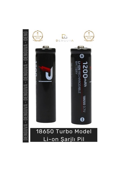 Pil  37 V 1200 Mah Şarj Edilebilir 18650 Turbo Model Liion Şarjlı Pilli Usb Şarj Edilebilir