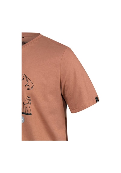2as Alex Baskılı Erkek Sıfır Yaka T-shirt 016 Kahve
