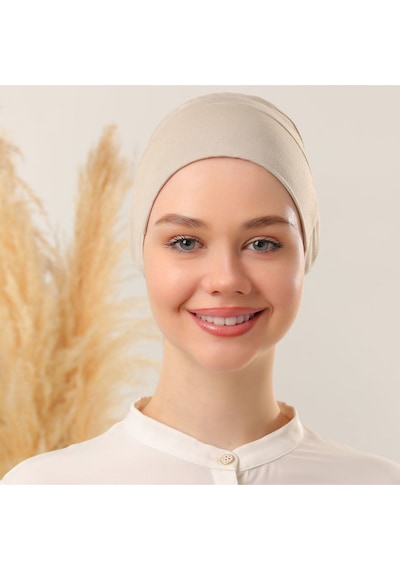Melodi Scarf Sihirli Yapışkanlı Kaymayan Bone Taş Rengi Taş Rengi
