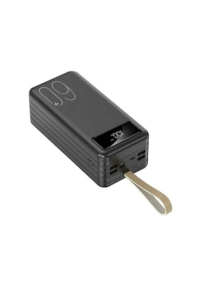 Mey İthalat Powerbank Yüksek Kapasiteli 60.000 Mah Hızlı Şarj Şarj Özellikli Batarya Siyah