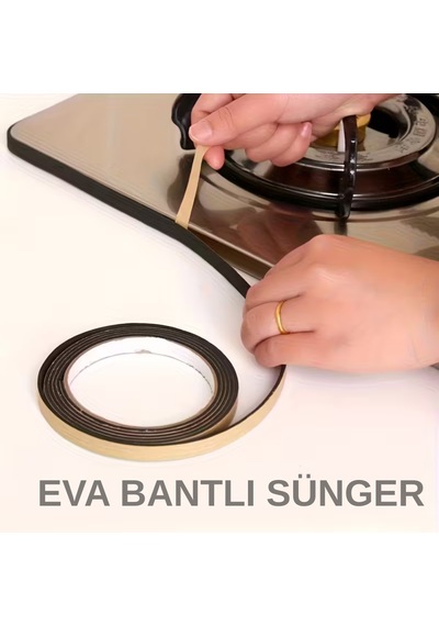 Eva Neopren Conta Sünger Bantlı Sızdırmazlık Bandı 2mm Kalınlıkta 8mmx25mt