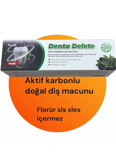 Denta Delete Aktif Karbon Doğal Diş Macunu 75 Ml Beyazlatma