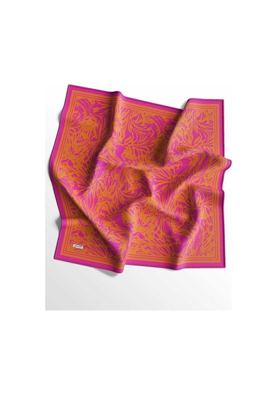 Afvente Dalgalı Desen Pembe Soft -  Pamuk Eşarp