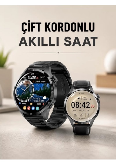 Çift Kordonlu Yüksek Çözünürlüklü Akıllı Saat Uyku İzleyici &amp