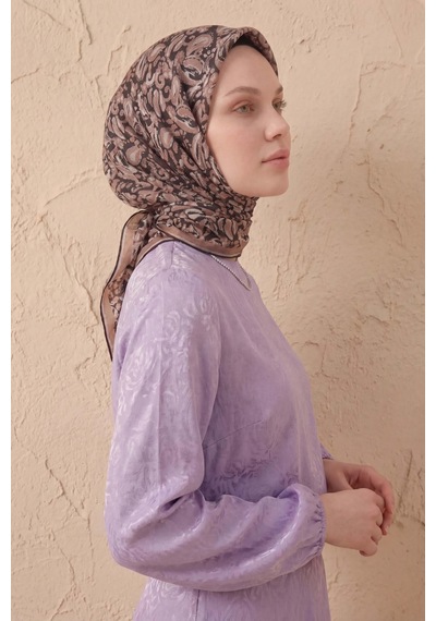 Silk Home Soft Eşarp Şal Motif Mocha Mousse 90x90 Çok Renkli