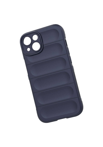 Apple iPhone Uyumlu 14 Kılıf Kamera Korumalı Esnek Silikon Parmak Şeritli Pazarplus Lacivert