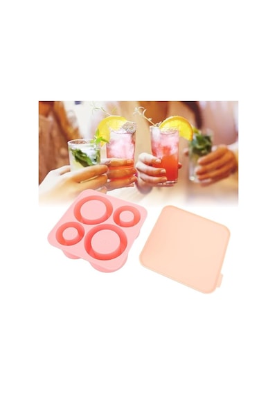 1 Adet Stanley Quencher Uyumlu Kapaklı Silikon Buz Kalıbı 4 Gözlü 20oz, 30oz, 40oz Bardak Uyumlu Karışık/çok Renkli
