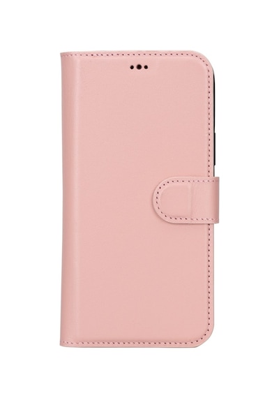 Apple Uyumlu   iPhone 15 Plus Deri Cüzdanlı Kılıf   Mwwn Nu2 Pembe
