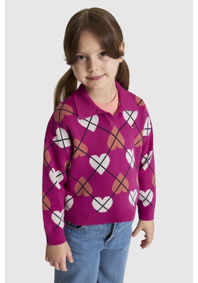 U.s. Polo Assn. Kız Çocuk Fuşya Kazak /triko 50314353-vr023 Fusya