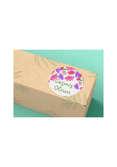 Geçmiş Olsun Stıckerı Yuvarlak Mat Etiket 4 Cm 100 Adet Çok Renkli