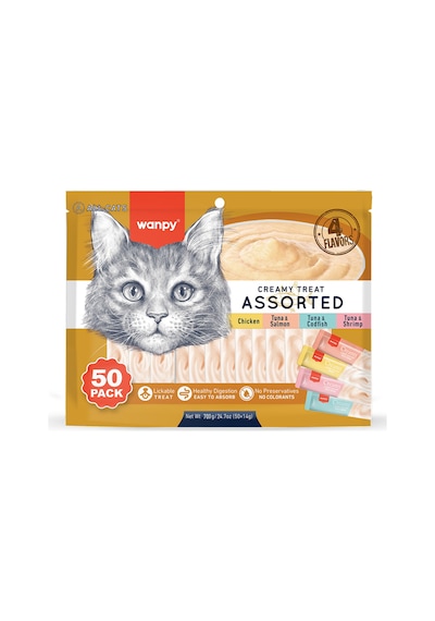 Karışık 4 Lezzetli Krema Kedi Ödülü 50 14 Gr Rac-mix