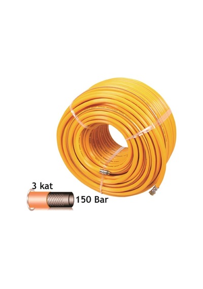 50 Metre 8 Ml İlaçlama Hortumu 3 Kat Sarı