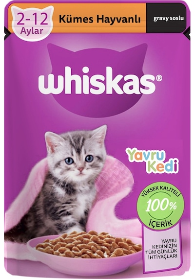 Whiskas Pouch Kümes Hayvanlı Yavru Kedi Maması 28 x 85 G