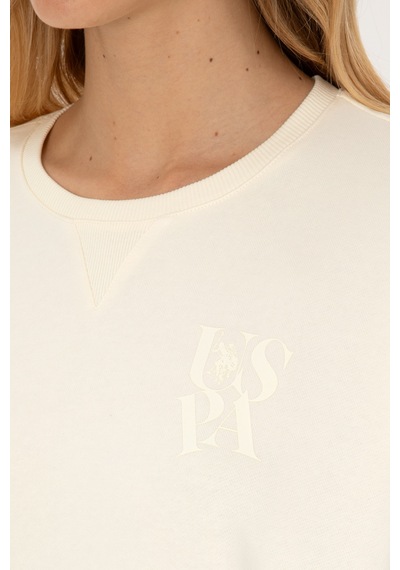 U.s. Polo Assn. Kadın Sweatshirt 50307787-vr256 İnci