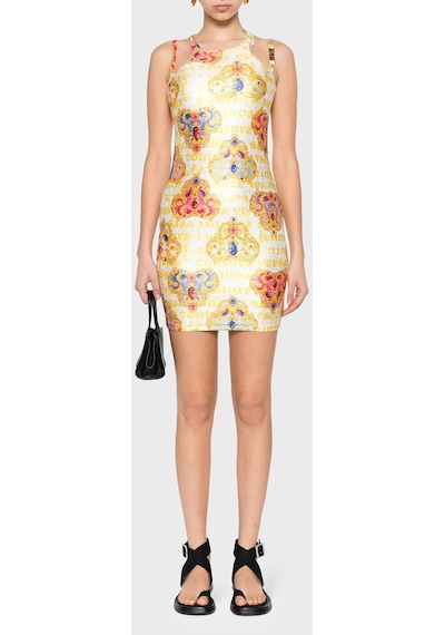 Versace Jeans Couture Bayan Elbise 76hao944 Js348 G03 Beyaz-gold