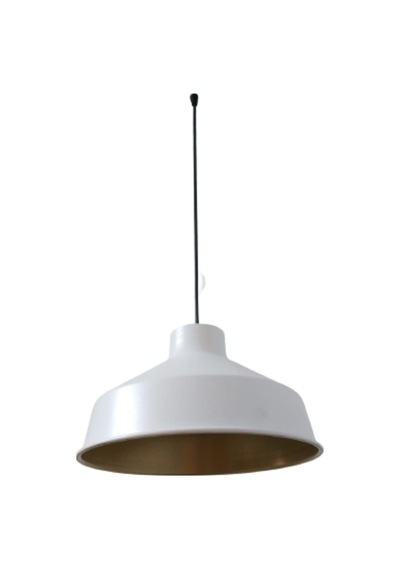 Retro Metal Beyaz Içi Gold Dekoratif Tekli Sarkıt Avize Çap:30 Cm (537176569)