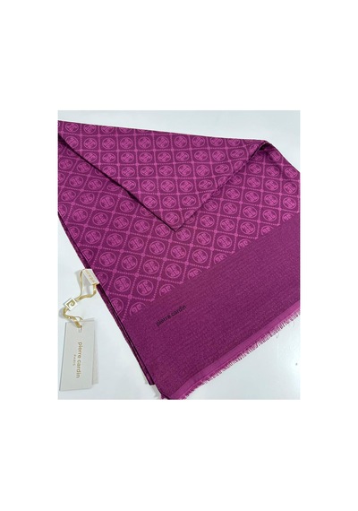 Pierre Cardin Elegans Monogram Şal-75 X 190-090700-994 Fuşya Çok Renkli