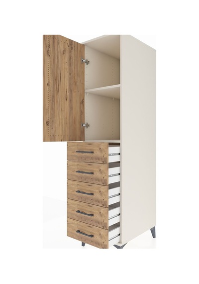 Kronos Dolap 2 Raflı 5 Çekmeceli Tek Kapaklı 44x59x182 Aytaşı... Aytaşı Kronos Dolap 2 Raflı 5 Çekmeceli Tek Kapaklı 44x59x182 Aytaşı... Aytaşı