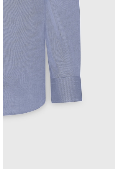 AC&Co / Altınyıldız Classics Erkek Mavi Slim Fit Dar Kesim Düğmeli Yaka %100 Pamuk Oxford Gömlek 4A2000000051MAVXXL Mavi