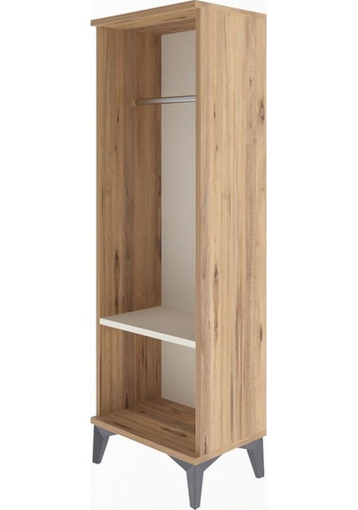 Arges Dolap Tek Raflı Tek Askılı 44x30x134 Çam-aytaşı Çam