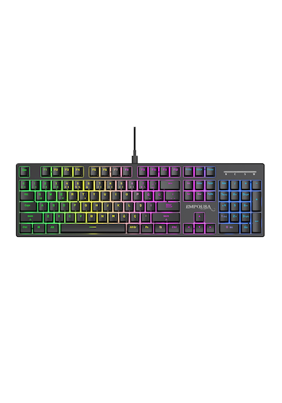 Ikg-440t Mavi Switch Mekanik Klavye Rgb 16 Efekt 104 Tuş Kablolu Anti-ghosting Windows/mac Uyumlu
