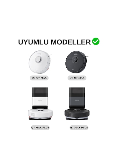 Roborock Q7 Max, Q7 Max Plus Beyaz Uyumlu Ana Fırça Kapağı