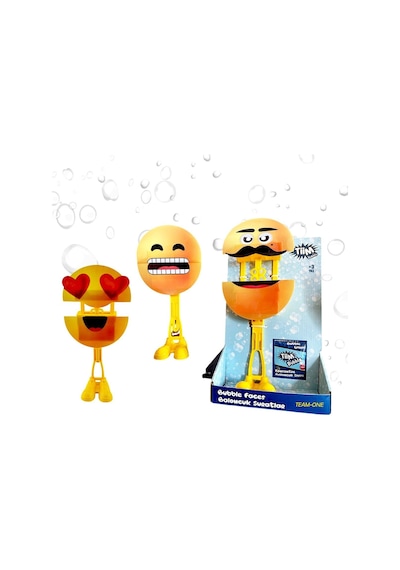 Emoji Baloncuk Suratlar Köpük Tabancası - Köpük Baloncuk Üflemeli Köpük Yapma Seti 1 Adet Bubble Gun
