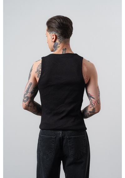 Respire Erkek Tank Top Atlet Siyah