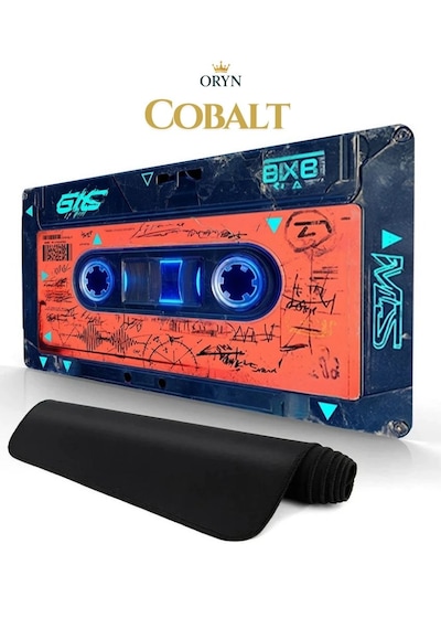 Oryn Cassette / Edition 90x40cm Gaming Mousepad - 3mm Kalınlık Turuncu