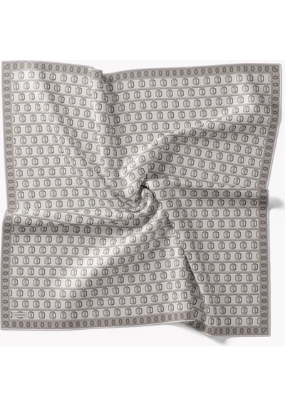 Silk Home Twill İpek Eşarp Zincir Krem Çok Renkli