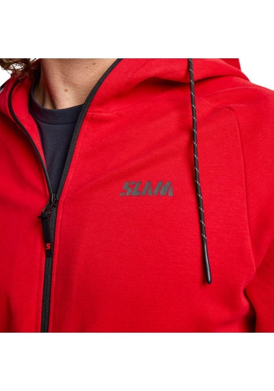 Slam Slam Logo Fz Hoodie Erkek Kırmızı Sweatshirt W07 Kırmızı