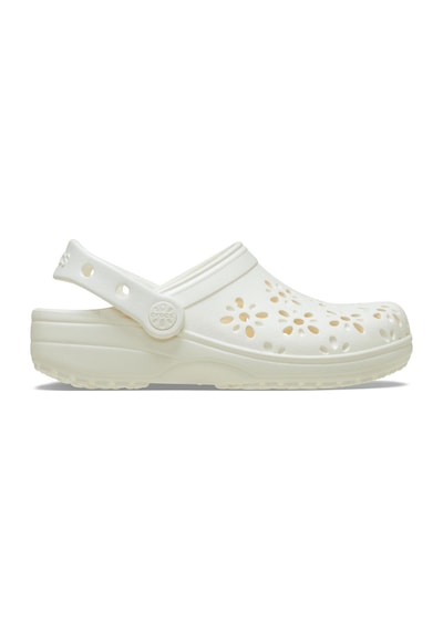 Crocs Classic Floral Cut Out Kadın Terlik C-cro210927g010wv Beyaz