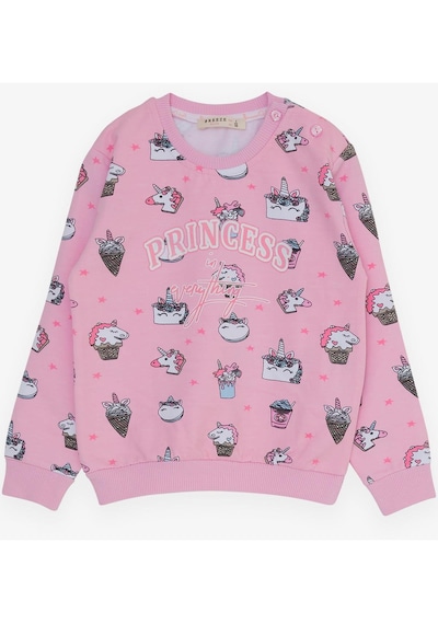 Breeze Kız Bebek Eşofman Takımı Prenses Dinozor Desenli 9 Ay-3 Yaş, Pembe-pembe Pembe