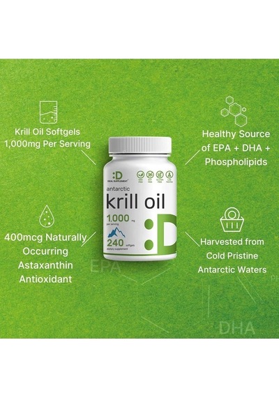 Antarctic Krill Oil, 1,000mg Per Serving, 240 Softgels