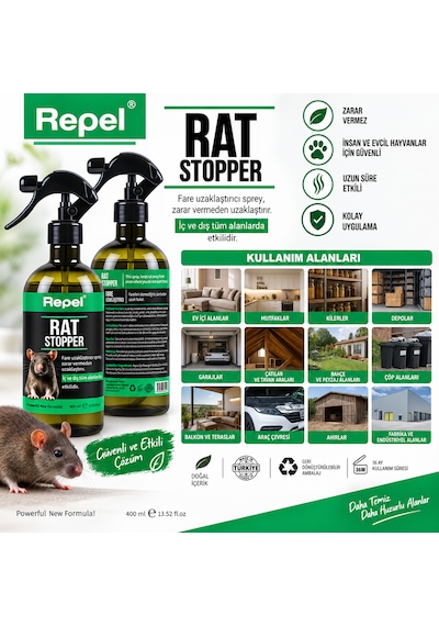 Repel Rat Stopper Fare Uzaklaştırıcı Sprey 400 Ml