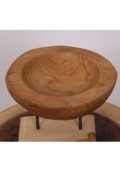 Carvıng - Teak Ağacından Oyma Masa Üstü Dekor 22x18 Cm