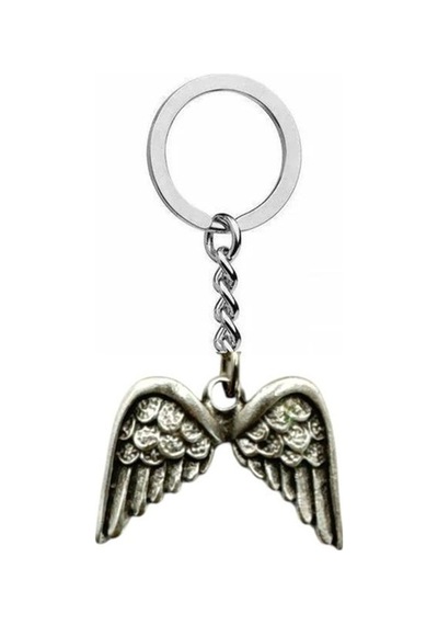 Melek Kanadı Figürlü Unisex Metal Anahtarlık Koruyucu  Ve Zarafet Temalı Aksesuar